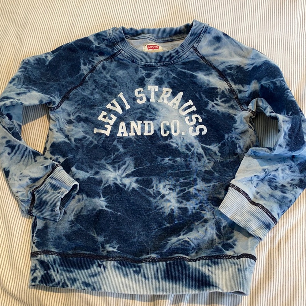 Levi Denim Wash Crewneck Sweater Size 7